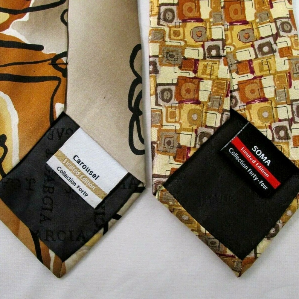 Jerry Garcia Men's Silk Ties Lot of (2) - Picture 5 of 6